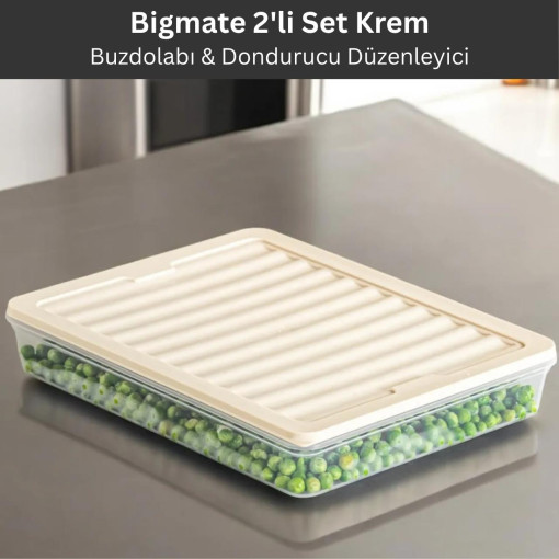 bigmate 2'li Şeffaf Saklama Kabı 2x2,5 Lt BGMT2225 Mikrodalga Buzdolabı ve Dondurucu Uyumlu Düzenleyici bigmate 2'li Şeffaf Saklama Kabı 2x2,5 Lt BGMT2225 Mikrodalga Buzdolabı ve Dondurucu Uyumlu Düzenleyici