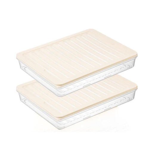 bigmate 2'li Şeffaf Saklama Kabı 2x2,5 Lt BGMT2225 Mikrodalga Buzdolabı ve Dondurucu Uyumlu Düzenleyici bigmate 2'li Şeffaf Saklama Kabı 2x2,5 Lt BGMT2225 Mikrodalga Buzdolabı ve Dondurucu Uyumlu Düzenleyici