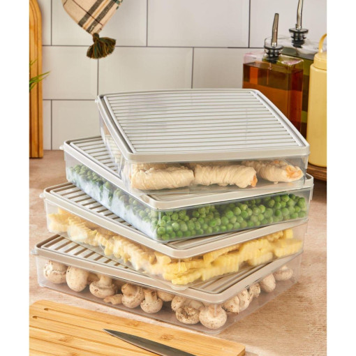 bigmate 4'lü Şeffaf Saklama Kabı 4x2,5 Lt BGMT2525 Mikrodalga Buzdolabı ve Dondurucu Uyumlu Düzenleyici bigmate 4'lü Şeffaf Saklama Kabı 4x2,5 Lt BGMT2525 Mikrodalga Buzdolabı ve Dondurucu Uyumlu Düzenleyici