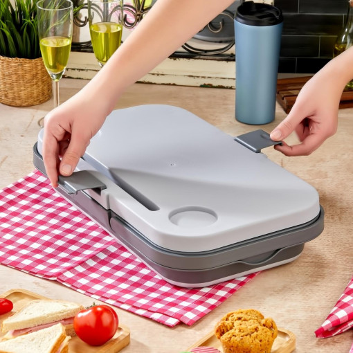 bigmate Portatif Katlanır Piknik Seti 25Lt Silikon Sepetli Masalı Piknik Sepeti