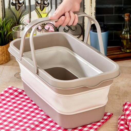 bigmate Portatif Katlanır Piknik Seti 25Lt Silikon Sepetli Masalı Piknik Sepeti