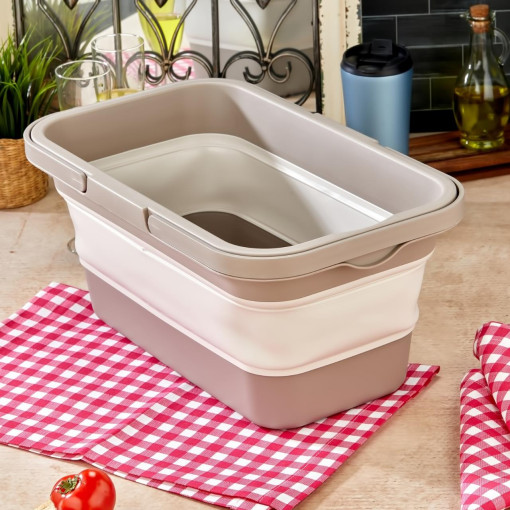 bigmate Portatif Katlanır Piknik Seti 25Lt Silikon Sepetli Masalı Piknik Sepeti