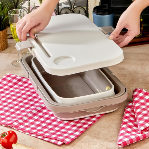 bigmate Portatif Katlanır Piknik Seti 25Lt Silikon Sepetli Masalı Piknik Sepeti