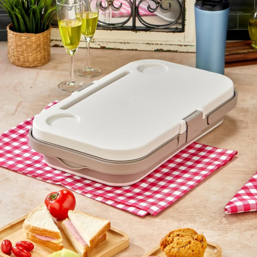 bigmate Portatif Katlanır Piknik Seti 25Lt Silikon Sepetli Masalı Piknik Sepeti