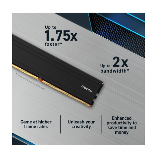 Crucial Pro 32 GB 5600MHz DDR5 CL46 CP32G56C46U5 Pc Ram Crucial Pro 32 GB 5600MHz DDR5 CL46 CP32G56C46U5 Pc Ram