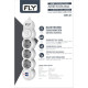 FLY FLY-3393-01 Akım Korumalı 3'lü Priz 2 USB 2m 2.1A Uzatma Kablosu FLY FLY-3393-01 Akım Korumalı 3'lü Priz 2 USB 2m 2.1A Uzatma Kablosu