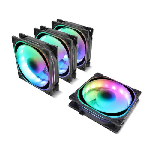 Frisby FCL-F1274C 4 x 120MM Argb 4'lü Fan Seti Kit Sessiz Rgb Kasa Fanı Frisby FCL-F1274C 4 x 120MM Argb 4'lü Fan Seti Kit Sessiz Rgb Kasa Fanı