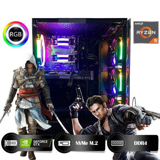 HYPER ROCKET Ares HRA161650 Ryzen 5 5500 16GB Ram 500GB Nvme M.2 SSD GTX1650 4GB Masaüstü Oyuncu Bilgisayarı HYPER ROCKET Ares HRA161650 Ryzen 5 5500 16GB Ram 500GB Nvme M.2 SSD GTX1650 4GB Masaüstü Oyuncu Bilgisayarı